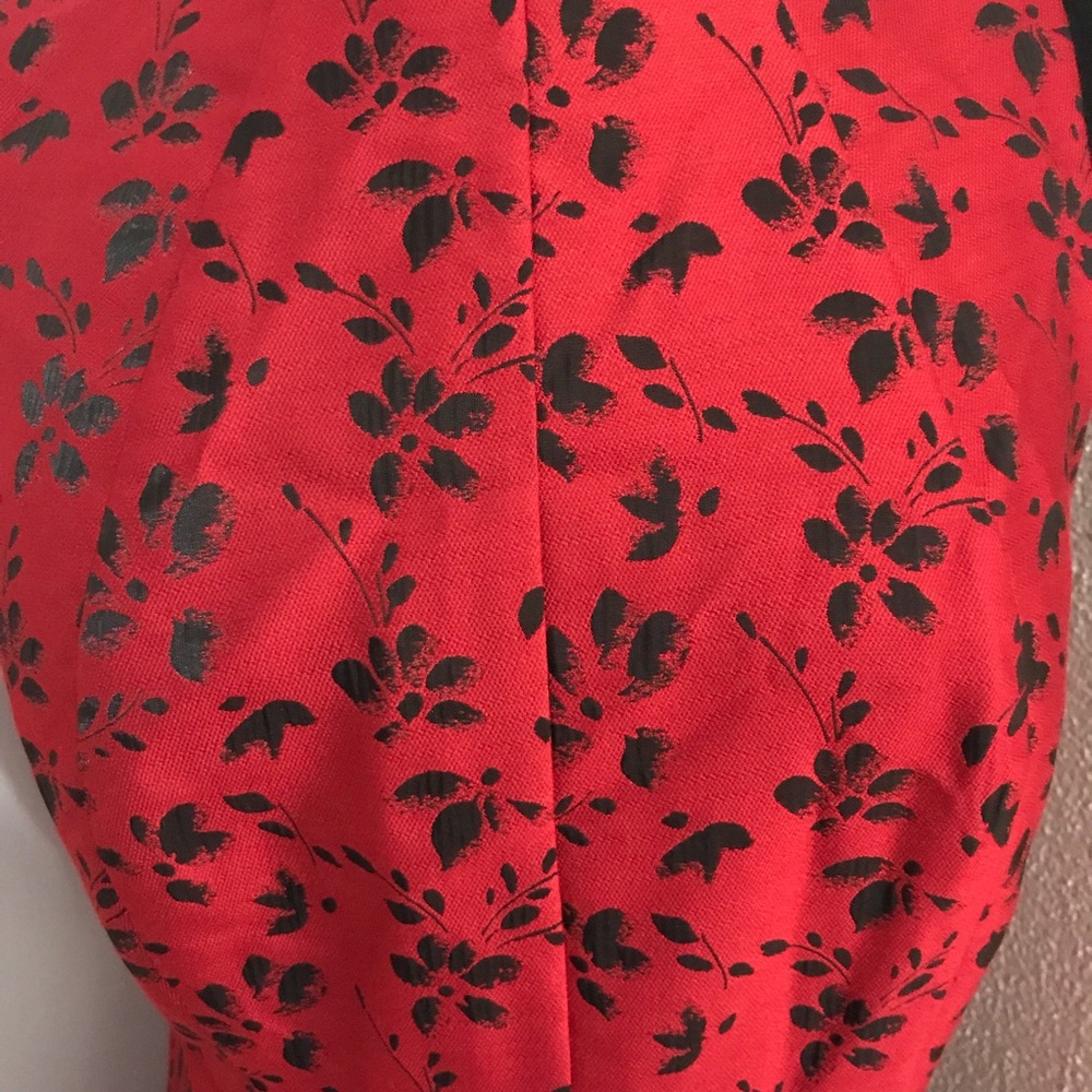 Kensie Red and Black Beautiful Beginnings Dress. - Picture 3 of 6